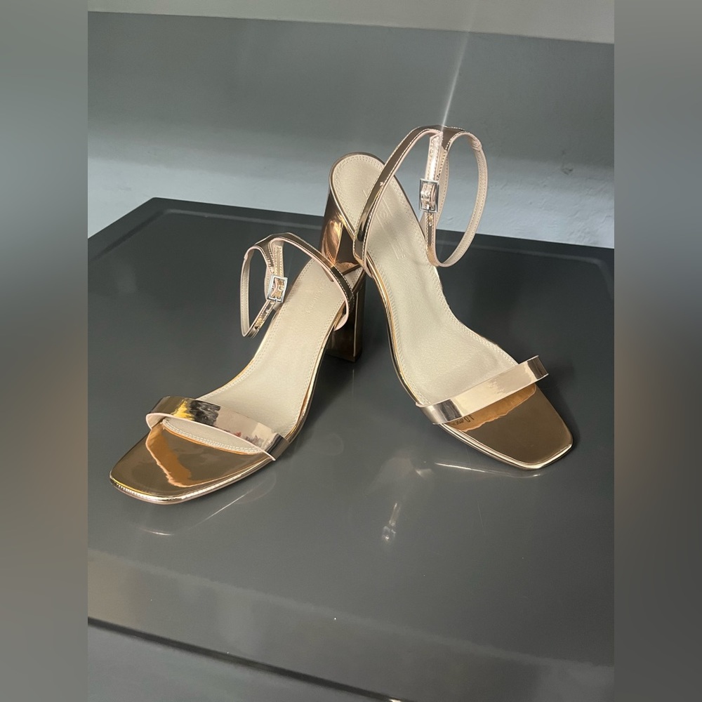 Asos Design Havana Barely There Block Heeled Sand… - image 4